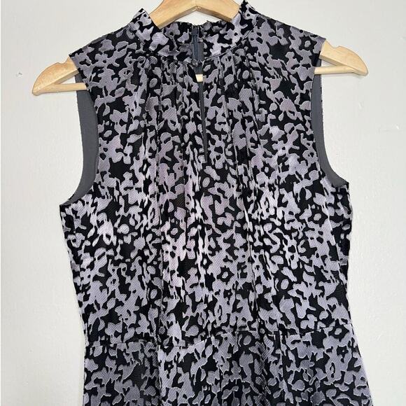 Brooks Brothers Sleeveless Burnout Sheath Dress Animal Print Knee Length Size 2 - Picture 3 of 7